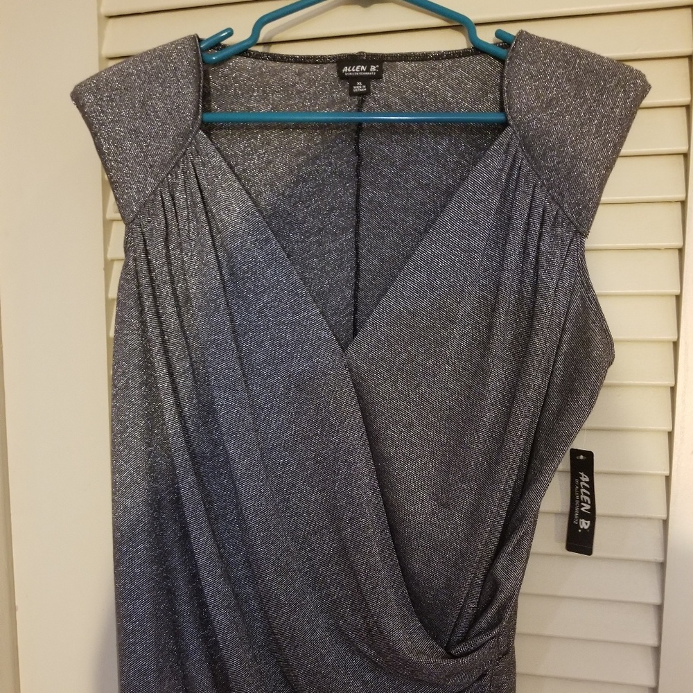 Gray Shimmer Top